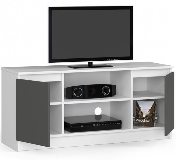 Stolek pod TV RTV 120 2D 1P bílý / šedý