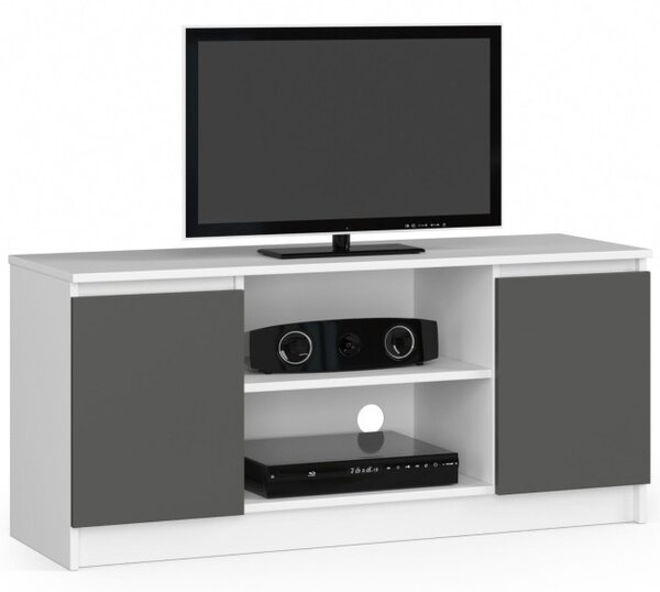 Stolek pod TV RTV 120 2D 1P bílý / šedý