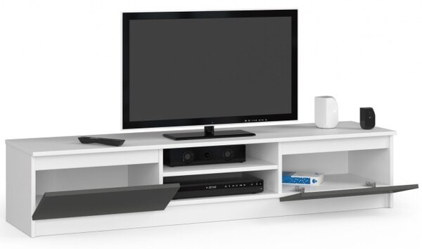 Stolek pod TV RTV K 160 CLP bílý / šedý