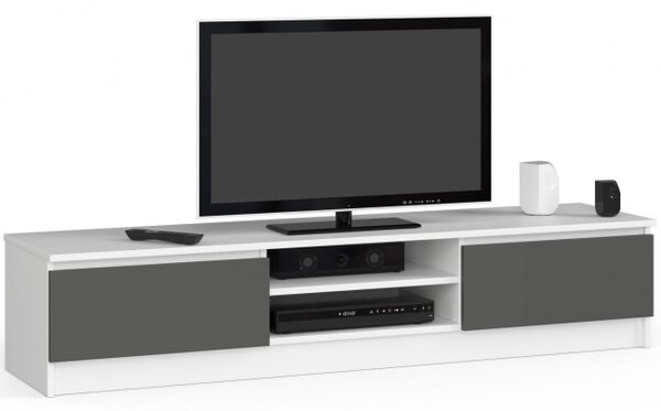 Stolek pod TV RTV K 160 CLP bílý / šedý
