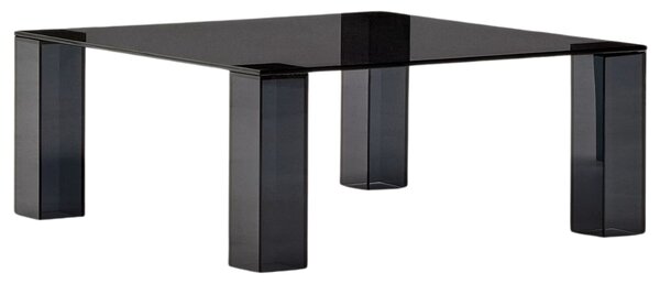 Tmavě šedý skleněný konferenční stolek Kave Home Adularia 85 x 85 cm