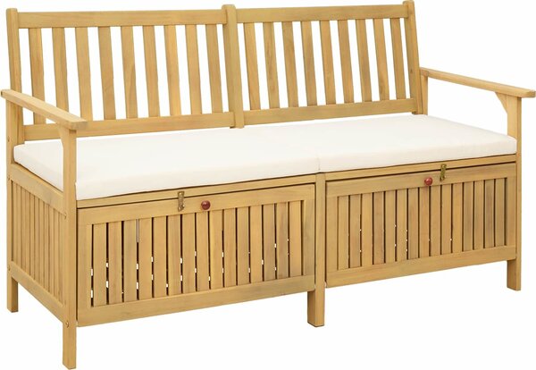 VidaXL Úložná lavice 2 -Seater Masivní akácie [42026791] Barva: Hnědá, Velikost: 170 x 63 x 84 cm