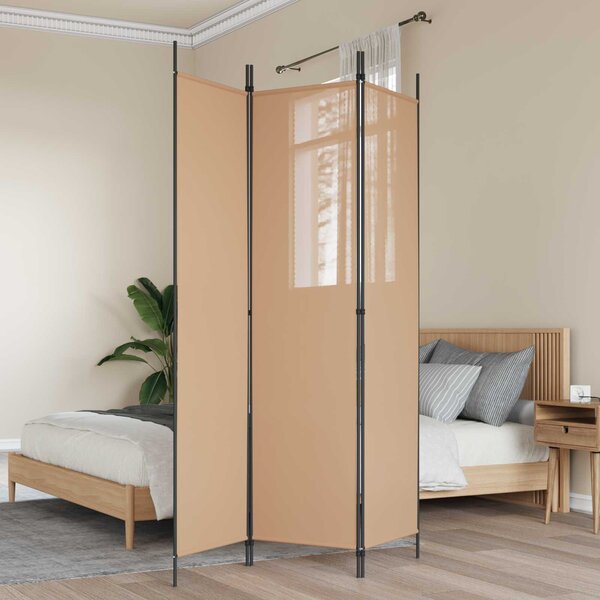VidaXL 6-panelový dělící paravan Textil [42039207] Barva: Hnědá, Velikost: 250 x 200 cm