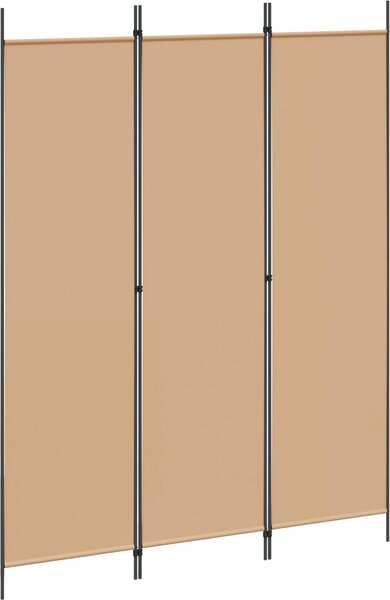 VidaXL 6-panelový dělící paravan Textil [42039207] Barva: Hnědá, Velikost: 250 x 200 cm