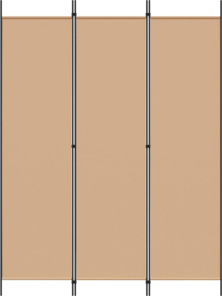 VidaXL 6-panelový dělící paravan Textil [42039207] Barva: Hnědá, Velikost: 250 x 200 cm