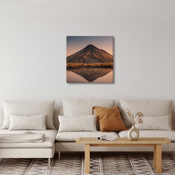 Obraz odrazu hory Taranaki, Nový Zéland (30x30 cm)