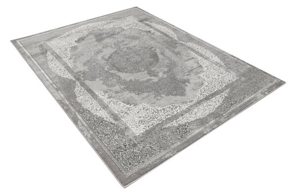 Koberec Allora Plus B826A ornament, šedý / stříbrný