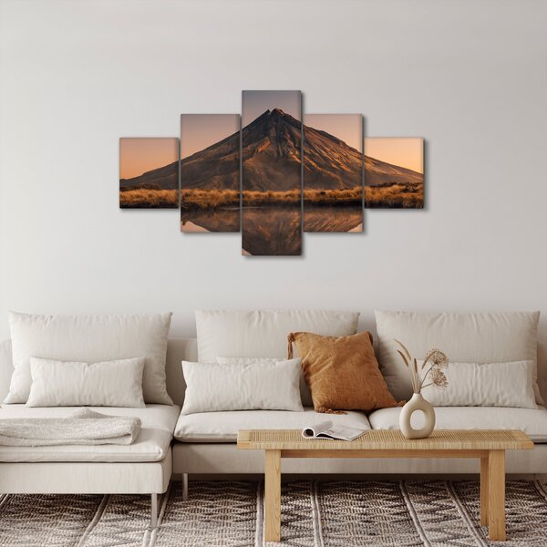 Obraz odrazu hory Taranaki, Nový Zéland (125x70 cm)
