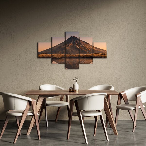 Obraz odrazu hory Taranaki, Nový Zéland (125x70 cm)