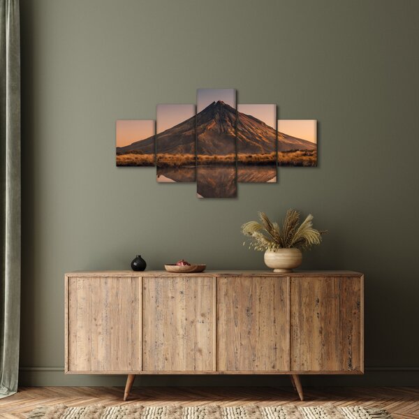 Obraz odrazu hory Taranaki, Nový Zéland (125x70 cm)