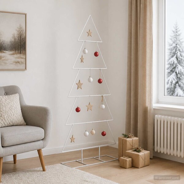VidaXL Kovový vánoční stromeček KUOPIO Ocel [4018952] Barva: Černá, Velikost: 210 cm