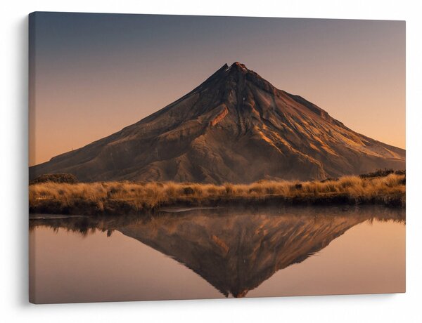 Obraz odrazu hory Taranaki, Nový Zéland (70x50 cm)