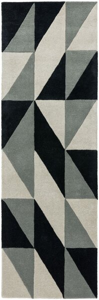 Černý běhoun Jigsaw Flag Grey Rozměry: 66x200 cm