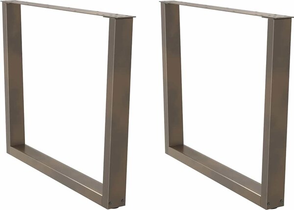 VidaXL Nohy k jídelnímu stolu ve tvaru V, 2 ks, ocel, , ocel [4012659] Barva: antracitová, Velikost: 80 x (72-73.3) cm