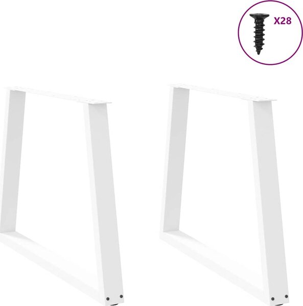 VidaXL Nohy k jídelnímu stolu ve tvaru V, 2 ks, ocel, 90 x (72-73,3) cm, ocel [4012581] Barva: Černá, Velikost: 80 x (72-73.3) cm
