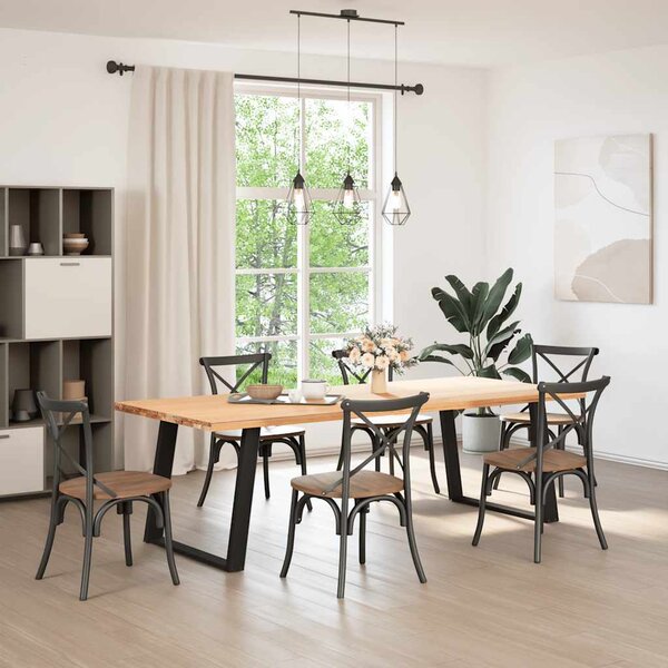 VidaXL Nohy k jídelnímu stolu ve tvaru U, 2 ks, ocel, , ocel [4012805] Barva: Černá, Velikost: 50 x (72-73) cm