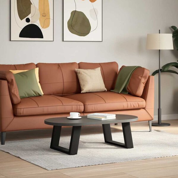 VidaXL Nohy k jídelnímu stolu ve tvaru U, 2 ks, ocel, , ocel [4012805] Barva: Černá, Velikost: 50 x (72-73) cm