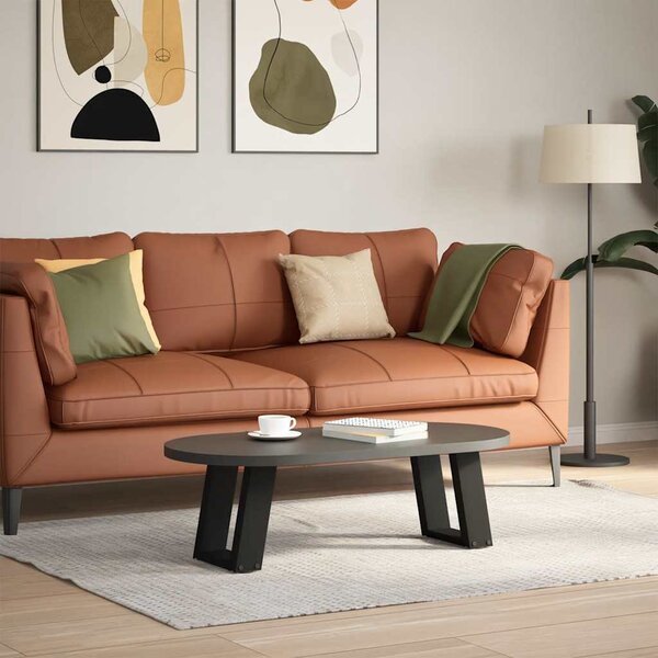 VidaXL Nohy k jídelnímu stolu ve tvaru U, 2 ks, ocel, , ocel [4012805] Barva: Černá, Velikost: 50 x (72-73) cm