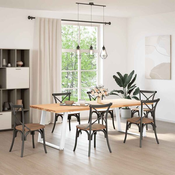 VidaXL Nohy k jídelnímu stolu ve tvaru U, 2 ks, ocel, , ocel [4012805] Barva: Černá, Velikost: 50 x (72-73) cm