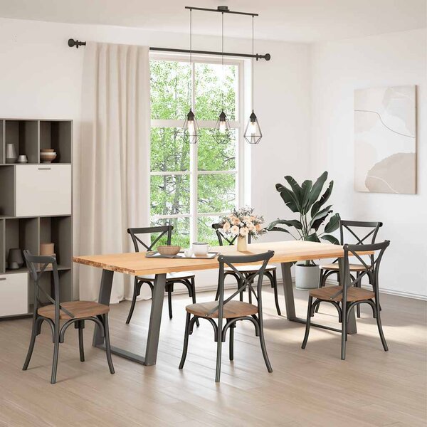 VidaXL Nohy k jídelnímu stolu ve tvaru U, 2 ks, ocel, , ocel [4012805] Barva: Černá, Velikost: 50 x (72-73) cm