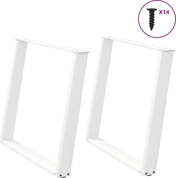 VidaXL Nohy k jídelnímu stolu ve tvaru U, 2 ks, ocel, , ocel [4012805] Barva: Černá, Velikost: 50 x (72-73) cm