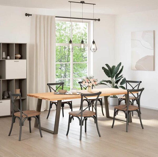 VidaXL Nohy k jídelnímu stolu ve tvaru U, 2 ks, ocel, , ocel [4012805] Barva: Černá, Velikost: 50 x (72-73) cm