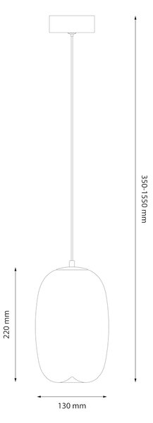 Závěsné svítidlo Vaso, 1x bílé skleněné stínítko, (fi 13cm), w