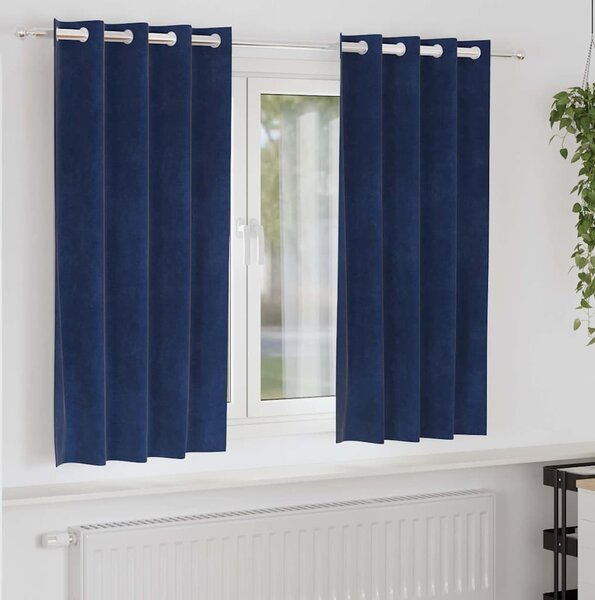 VidaXL Závěsy 2 ks Samet, with eyelets [4107299] Barva: krémová, Velikost: 140 x 245 cm