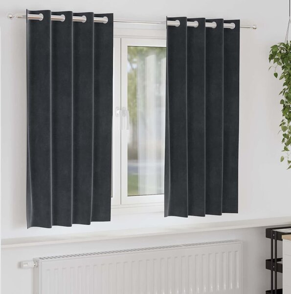 VidaXL Závěsy 2 ks Samet, with eyelets [4107299] Barva: krémová, Velikost: 140 x 245 cm