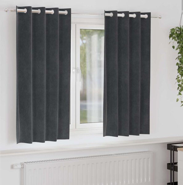 VidaXL Závěsy 2 ks Samet, with eyelets [4107299] Barva: krémová, Velikost: 140 x 245 cm