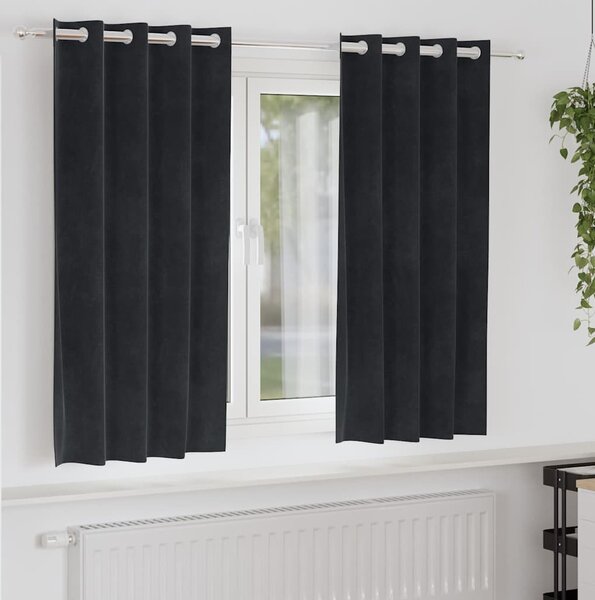 VidaXL Závěsy 2 ks Samet, with eyelets [4107299] Barva: krémová, Velikost: 140 x 245 cm