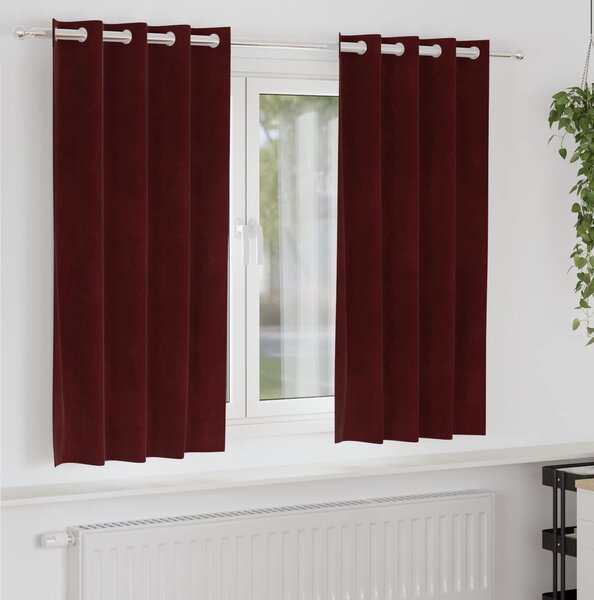 VidaXL Závěsy 2 ks Samet, with eyelets [4107299] Barva: krémová, Velikost: 140 x 245 cm