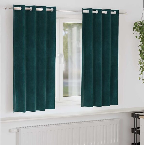 VidaXL Závěsy 2 ks Samet, with eyelets [4107299] Barva: krémová, Velikost: 140 x 245 cm
