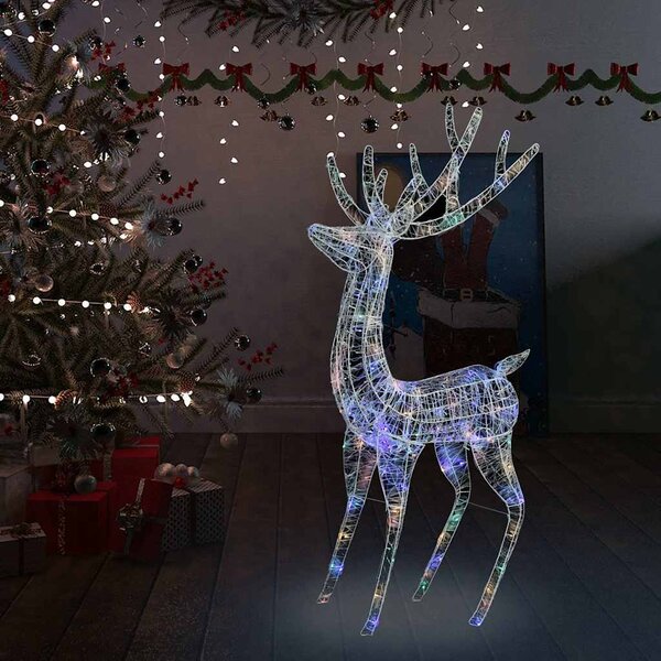 VidaXL XXL Akrylový vánoční sob 250 LED světlo [329780] Barva: Teplá bílá, Velikost: 96 x 40 x 180 cm