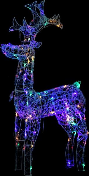 VidaXL XXL Akrylový vánoční sob 250 LED světlo [329780] Barva: Teplá bílá, Velikost: 96 x 40 x 180 cm