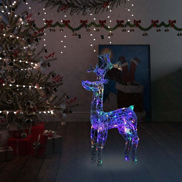 VidaXL XXL Akrylový vánoční sob 250 LED světlo [329780] Barva: Teplá bílá, Velikost: 96 x 40 x 180 cm