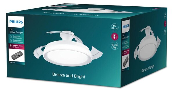 Philips Bliss stropní svítidlo s ventilátorem 28W (větrák) + 35W (světlo) 4500lm 2700/4000/5500K 51cm, bílé