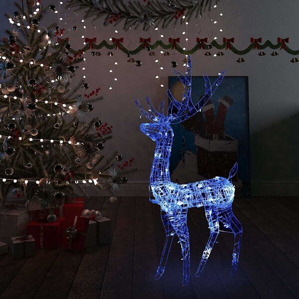 VidaXL XXL Akrylový vánoční sob 250 LED světlo [329780] Barva: Teplá bílá, Velikost: 96 x 40 x 180 cm