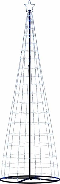 VidaXL LED vánoční strom Ocel [4016455] Barva: Modrá, Velikost: 300 cm