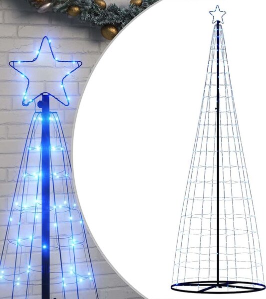VidaXL LED vánoční strom Ocel [4016455] Barva: Modrá, Velikost: 300 cm