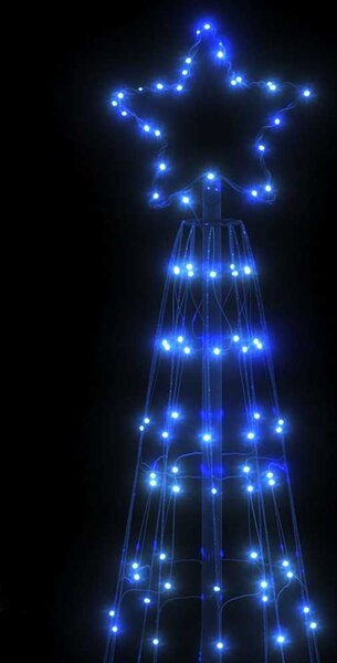 VidaXL LED vánoční strom Ocel [4016455] Barva: Modrá, Velikost: 300 cm