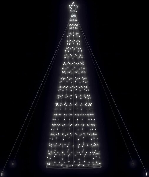 VidaXL LED vánoční strom Ocel [4016455] Barva: Modrá, Velikost: 300 cm