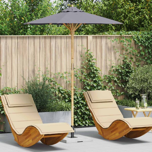 VidaXL Zahradní slunečník Kulatý Bambus [4108084] Barva: Krémově bílá, Velikost: 150 x 150 x 210 cm