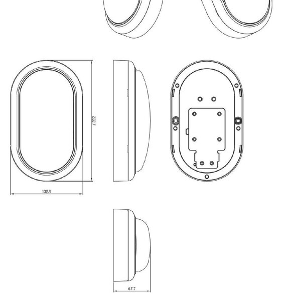 Philips LED nástěnné svítidlo Projectline oval 1400lm 4000K IP65