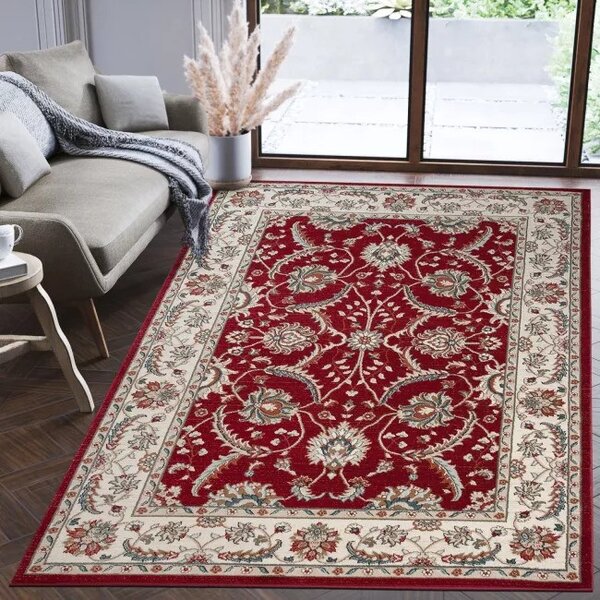 Makro Abra Kusový koberec klasický DUBAI L749A červený Rozměr: 80x150 cm
