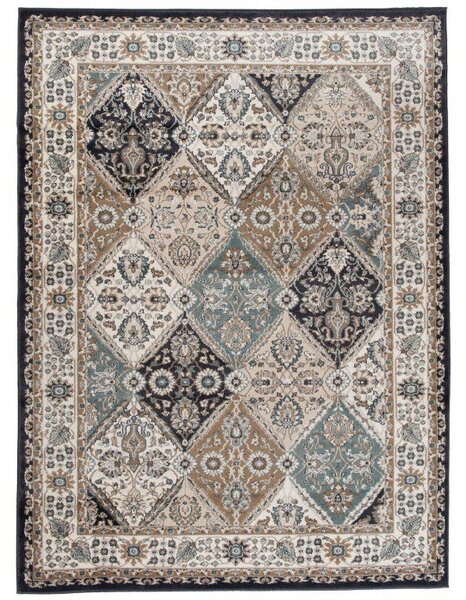 Makro Abra Kusový koberec klasický DUBAI L427B antracitový Rozměr: 120x170 cm