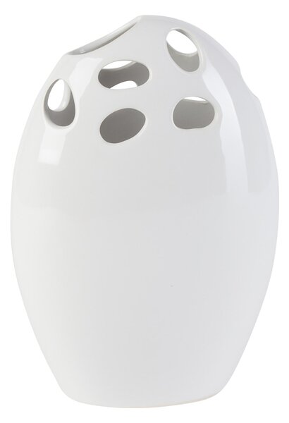 Bílá váza Egg hole
