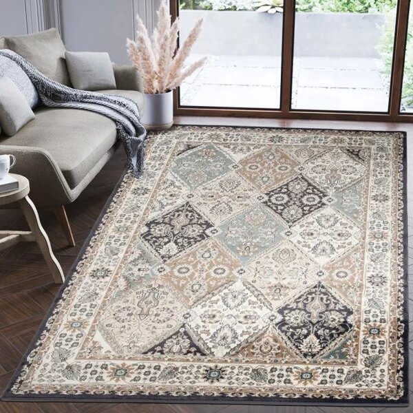 Makro Abra Kusový koberec klasický DUBAI L427B antracitový Rozměr: 120x170 cm