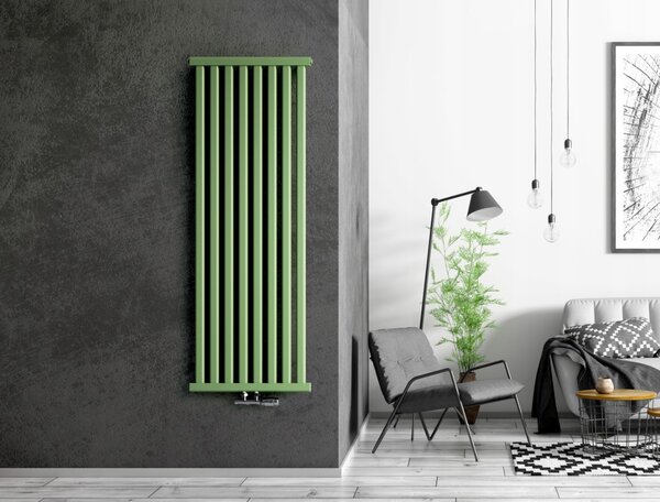 Regnis Kalipso MIR, topné těleso 500x1000mm se středovým připojením 50mm, 531W, černá matná, KALIPSOMIR/1000/500/D5/BLACK