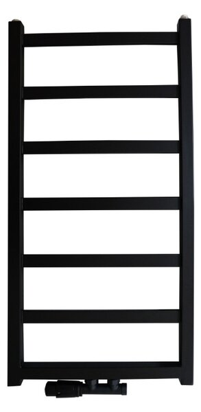 Regnis DEX, topné těleso 430x730mm se středovým připojením 50mm, 396W, černá matná, DEX70/40/D5/BLACK